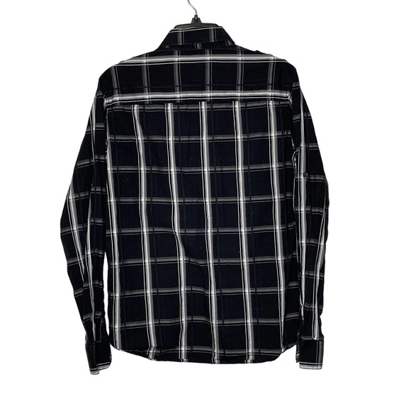Eighty Eight Platinum Western Shirt Size Small‎ Black Gray White Check Cotton - Picture 5 of 5